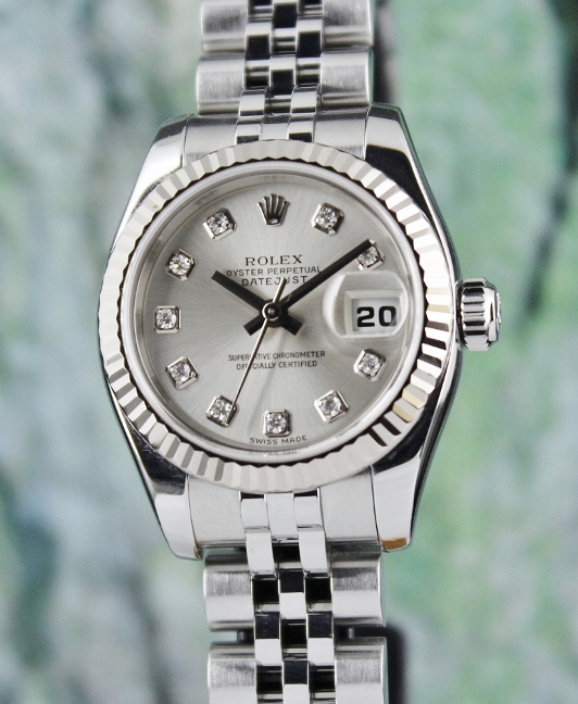 (image for) A ROLEX LADY SIZE OYSTER PERPETUAL DATEJUST - 179174